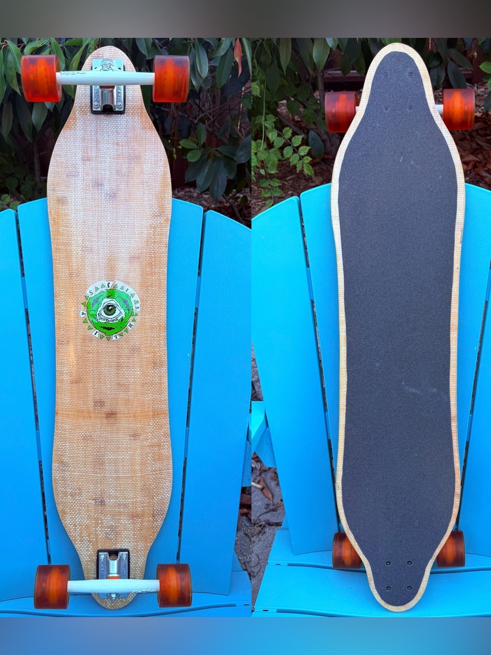 Twin Tip Hybrid Complete Longboard Skateboard 41” - Fiberglass Composite Layers